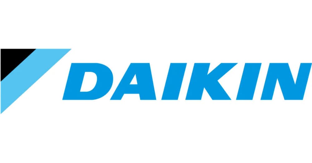 Daikin logo showcasing brand identity and energy-efficient HVAC solutions.